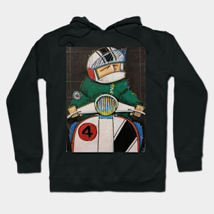 Retro Scooter, Classic Scooter, Scooterist, Scootering, Scooter Rider, Mod Art Hoodie